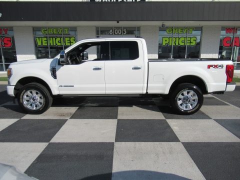 Star White Ford F350 Super Duty Platinum Crew Cab 4x4.  Click to enlarge.