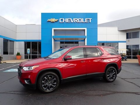 Cajun Red Tintcoat Chevrolet Traverse RS AWD.  Click to enlarge.