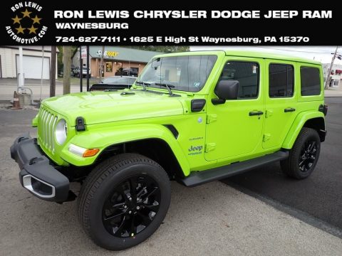 Limited Edition Gecko Jeep Wrangler Unlimited Sahara 4xe Hybrid.  Click to enlarge.