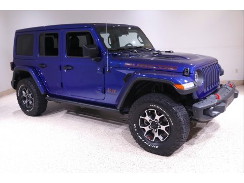 Ocean Blue Metallic Jeep Wrangler Unlimited Rubicon 4x4.  Click to enlarge.