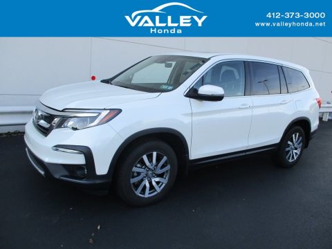 White Diamond Pearl Honda Pilot EX-L AWD.  Click to enlarge.