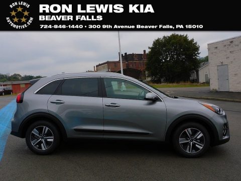 Steel Gray Kia Niro EX Premium Hybrid.  Click to enlarge.