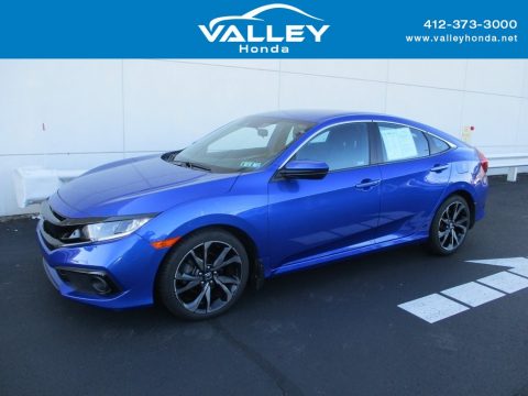 Agean Blue Metallic Honda Civic Sport Sedan.  Click to enlarge.