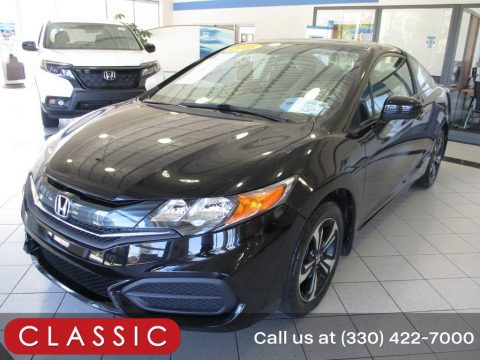 Crystal Black Pearl Honda Civic EX Coupe.  Click to enlarge.