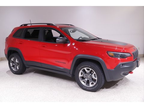 Firecracker Red Jeep Cherokee Trailhawk 4x4.  Click to enlarge.