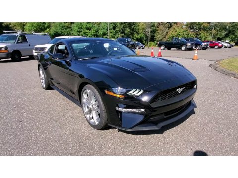 Shadow Black Ford Mustang EcoBoost Premium Fastback.  Click to enlarge.