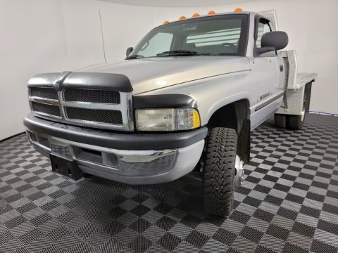 Silver Metallic Dodge Ram 3500 Laramie Regular Cab 4x4 Chassis.  Click to enlarge.