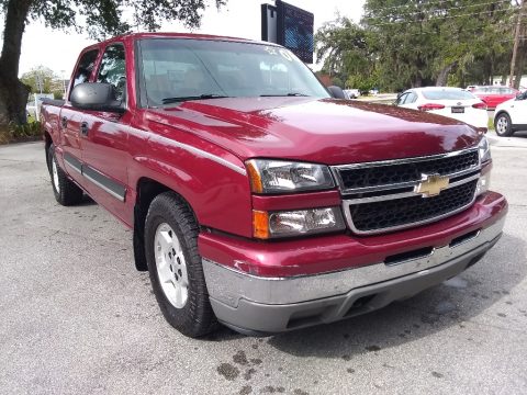 Sport Red Metallic Chevrolet Silverado 1500 LS Crew Cab.  Click to enlarge.
