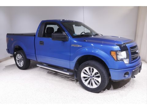 Blue Flame Metallic Ford F150 STX Regular Cab 4x4.  Click to enlarge.