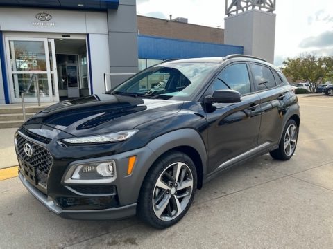 Ultra Black Hyundai Kona Limited AWD.  Click to enlarge.