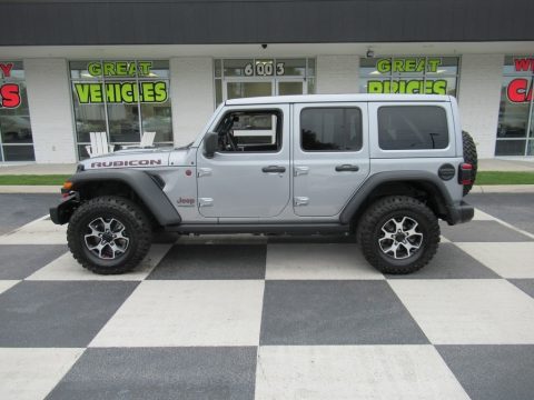 Billet Silver Metallic Jeep Wrangler Unlimited Rubicon 4x4.  Click to enlarge.
