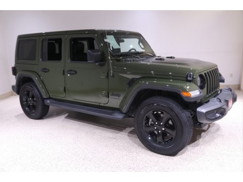 Sarge Green Jeep Wrangler Unlimited Sahara 4x4.  Click to enlarge.