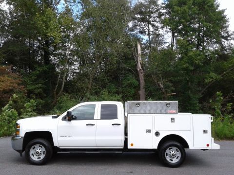 Summit White Chevrolet Silverado 2500HD Work Truck Crew Cab Chassis.  Click to enlarge.