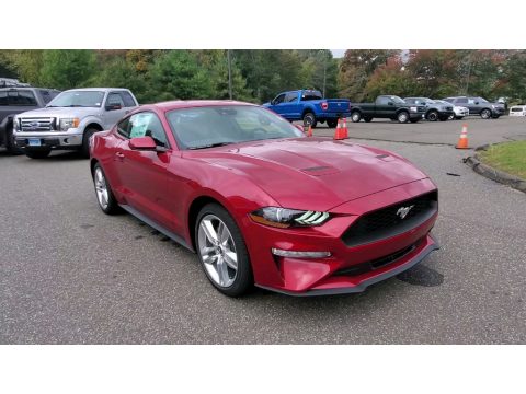 Rapid Red Metallic Ford Mustang EcoBoost Fastback.  Click to enlarge.