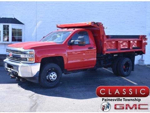 Red Hot Chevrolet Silverado 3500HD Work Truck Regular Cab 4x4.  Click to enlarge.