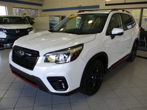 Crystal White Pearl Subaru Forester 2.5i Sport.  Click to enlarge.