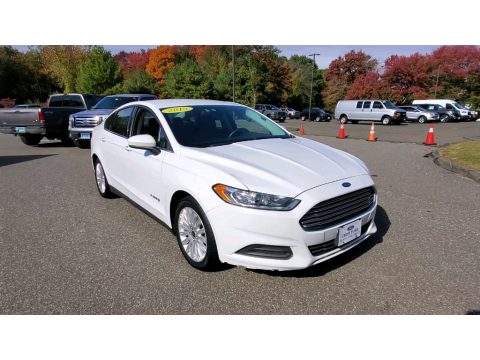 Oxford White Ford Fusion Hybrid S.  Click to enlarge.