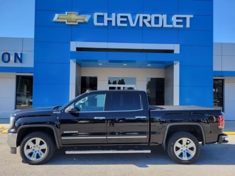 Onyx Black GMC Sierra 1500 SLT Crew Cab 4WD.  Click to enlarge.