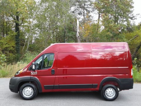 Deep Cherry Red Crystal Pearl Ram ProMaster 1500 High Roof Cargo Van.  Click to enlarge.