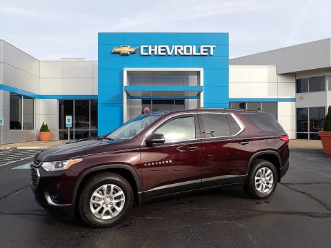Black Current Metallic Chevrolet Traverse LT AWD.  Click to enlarge.