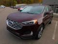 Front 3/4 View of 2021 Ford Edge Titanium AWD #7