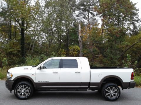 Pearl White Ram 2500 Limited Longhorn Mega Cab 4x4.  Click to enlarge.