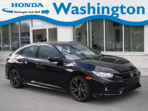 Crystal Black Pearl Honda Civic Sport Hatchback.  Click to enlarge.