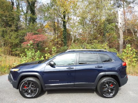 True Blue Pearl Jeep Cherokee Trailhawk 4x4.  Click to enlarge.