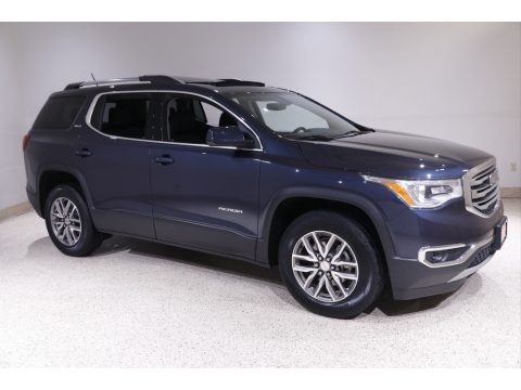 Blue Steel Metallic GMC Acadia SLE AWD.  Click to enlarge.