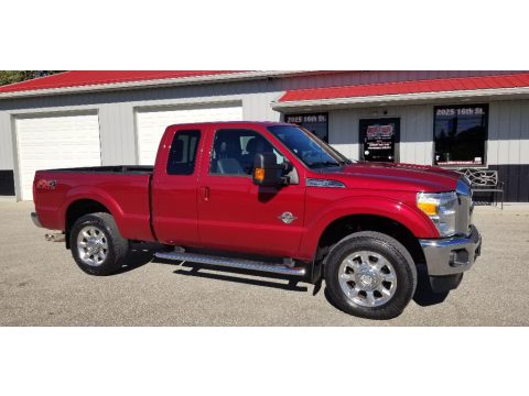 Ruby Red Ford F250 Super Duty Lariat Super Cab 4x4.  Click to enlarge.
