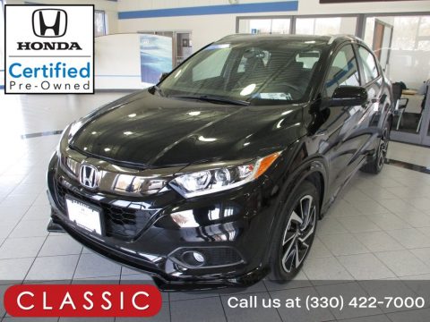 Crystal Black Pearl Honda HR-V Sport AWD.  Click to enlarge.