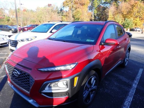 Pulse Red Hyundai Kona Limited AWD.  Click to enlarge.