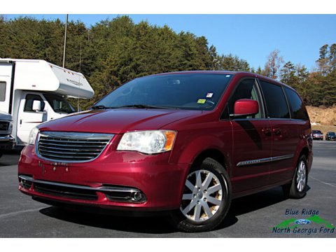 Deep Cherry Red Crystal Pearl Chrysler Town & Country Touring.  Click to enlarge.