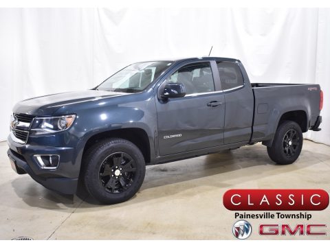 Satin Steel Metallic Chevrolet Colorado LT Extended Cab 4x4.  Click to enlarge.