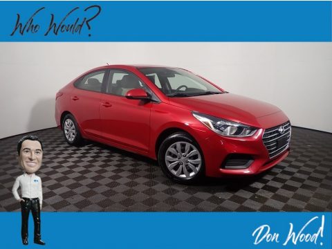 Pomegranate Red Hyundai Accent SE.  Click to enlarge.