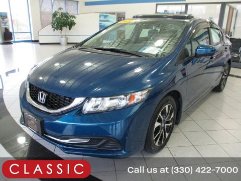 Dyno Blue Pearl Honda Civic EX Sedan.  Click to enlarge.