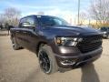 Front 3/4 View of 2022 Ram 1500 Big Horn Night Edition Crew Cab 4x4 #3
