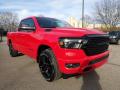 Front 3/4 View of 2022 Ram 1500 Big Horn Night Edition Quad Cab 4x4 #3