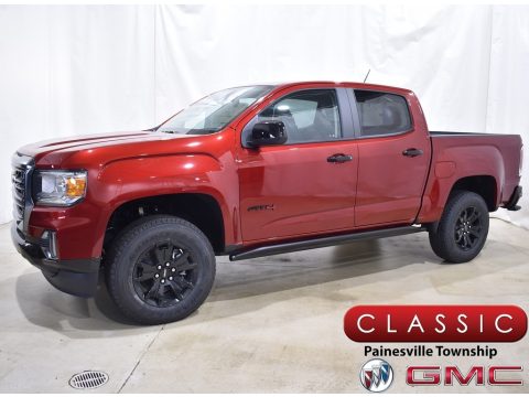 Cayenne Red Tintcoat GMC Canyon AT4 Crew Cab 4WD.  Click to enlarge.