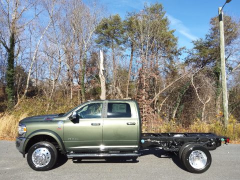 Olive Green Pearl Ram 4500 Laramie Crew Cab 4x4 Chassis.  Click to enlarge.