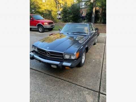 Lapis Blue Metallic Mercedes-Benz SL Class 450 SL Roadster.  Click to enlarge.