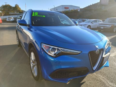 Misano Blue Metallic Alfa Romeo Stelvio Ti Sport AWD.  Click to enlarge.