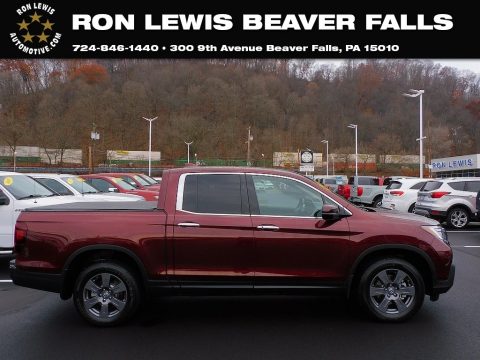 Deep Scarlet Pearl Honda Ridgeline RTL-E AWD.  Click to enlarge.