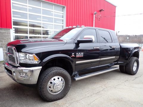 Brilliant Black Crystal Pearl Ram 3500 Laramie Mega Cab 4x4.  Click to enlarge.