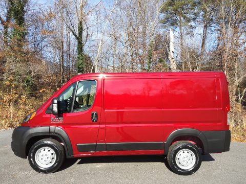 Deep Cherry Red Crystal Pearl Ram ProMaster 1500 Low Roof Cargo Van.  Click to enlarge.