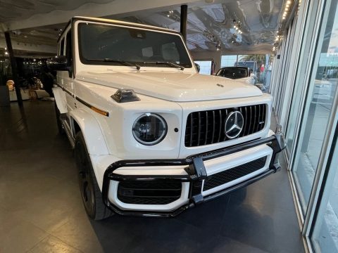 Polar White Mercedes-Benz G 63 AMG.  Click to enlarge.