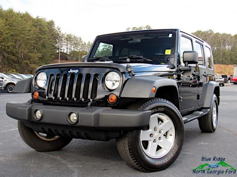 Black Jeep Wrangler Unlimited X 4x4.  Click to enlarge.