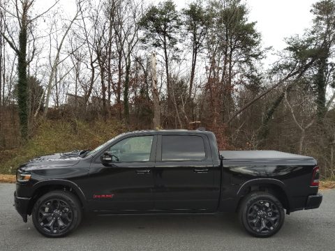 Diamond Black Crystal Pearl Ram 1500 Limited RED Edition Crew Cab.  Click to enlarge.