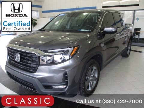 Modern Steel Metallic Honda Ridgeline RTL-E AWD.  Click to enlarge.