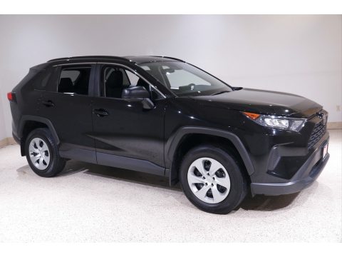 Midnight Black Metallic Toyota RAV4 LE.  Click to enlarge.